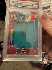 psa 8 tua tagovailoa Panini Elements Neon Signs /25 Game Used RPA