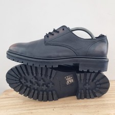 All Saints Mns Black Leather Derby Smart Shoes UK 9 EU 43  US 10