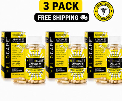 3 PACK NEW HELIOCARE Advanced Nicotinamide B3 Healthy Skin Vegan Capsules 120 CT