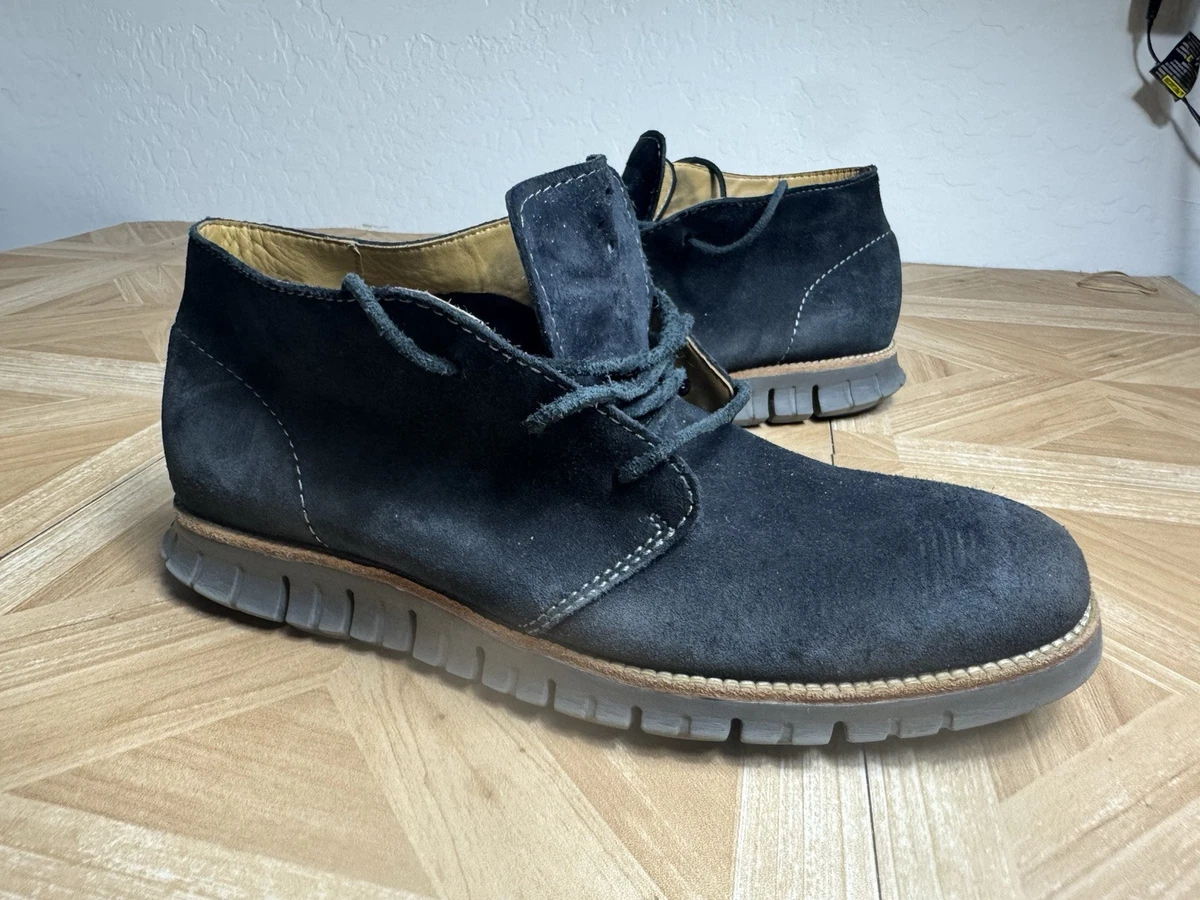 Cole Haan Belton Welt Chukka Boots Mens 13M Blue‎ Suede Corry Chukka Midnight Blue Suede Leather Boots For Men - The  main image 4
