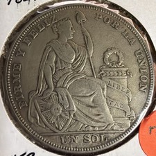 1924 Peru Un Sol Republica Peruana Lima 5 Decimos Fino - U305