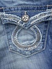 Ladies Big Star LIV Bootcut Jeans Size 27 Distressed Denim X 27 Inseam HOT
