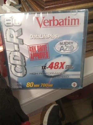 X4 Verbatim CD-R 80  48x  Drive Approved Super AZO, 80min 700 MB