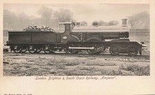 Antique Postcard London Brighton & South Coast Railway ?Emperor? Steam Locomotiv