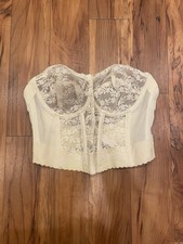 Women s Vintage Cream Lace Backless Corset