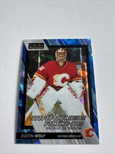 2023-24 OPC Platinum Dustin Wolf Marquee Rookie Blue Fragment #015/125