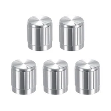 Potentiometer Control Knob ABS Guitar Knob Aluminum Plastic Knob Silver 5PCS