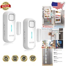 High-Value Freezer Door Alarm White 2 Sets Delay Chime Low Battery Alert