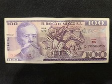 El Banco De Mexico, 100 Pesos, 5.30.1974, Series DN, Q2858825