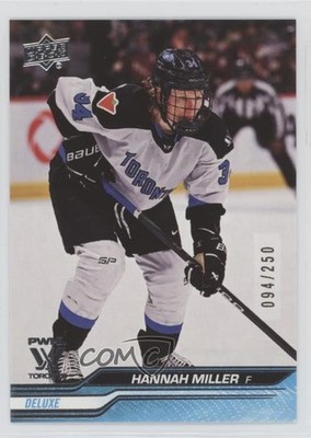 2024 Upper Deck PWHL 1st Edition Deluxe 94/250 Hannah Miller #4 Rookie RC 1g8w