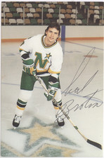 Neal Broten - Minnesota North Stars Autographed Postcard 3-1/2 x 5-1/2