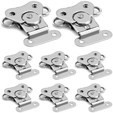Qwork Stainless Steel Twist Latch 8 Pack 2 X 1-1/2 Latches Keeper And Spring