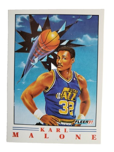 KARL MALONE 1986 FLEER ROOKIE UTAH JAZZ RC CARD 68 OF 132! | eBay