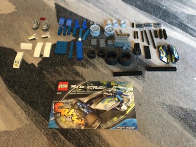 3 COMPLETE LEGO RACERS SET - 8136, 8139 & 8141 - 332 PCS - NO
