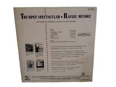 RAFAEL MENDEZ THE TRUMPET SPECTACULAR JAZZ RECORD DECCA DL4351 | eBay