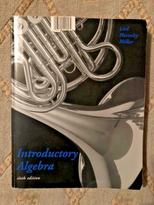 Introductory Algebra sixth edition, by M. Lial, J Hornsby, Ch. Miller, paperback