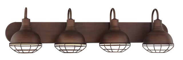 Revel Liberty 36 4 Light Industrial Vanity Bathroom Light Brushed Bronze For Sale Online Ebay