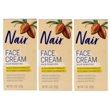 3 Pack Nair Hair Remover Moisturizing Face Cream 2 Oz Each