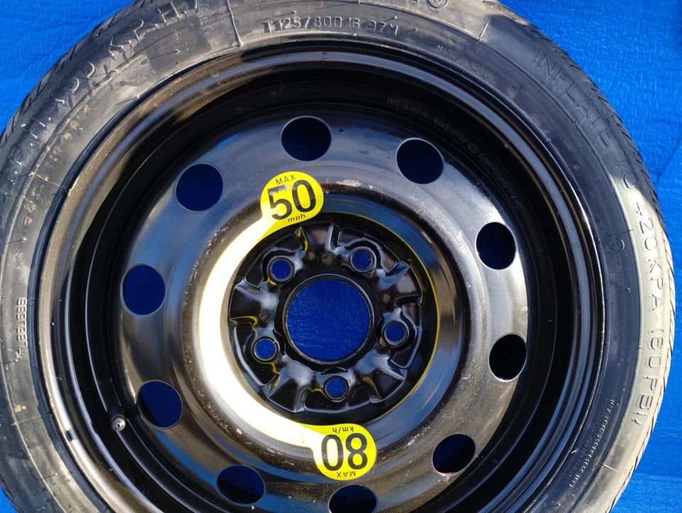 Llanta de repuesto compacta Donut Kia Optima 2006-2010 T125/80D16 OEM Foto 2 de 4