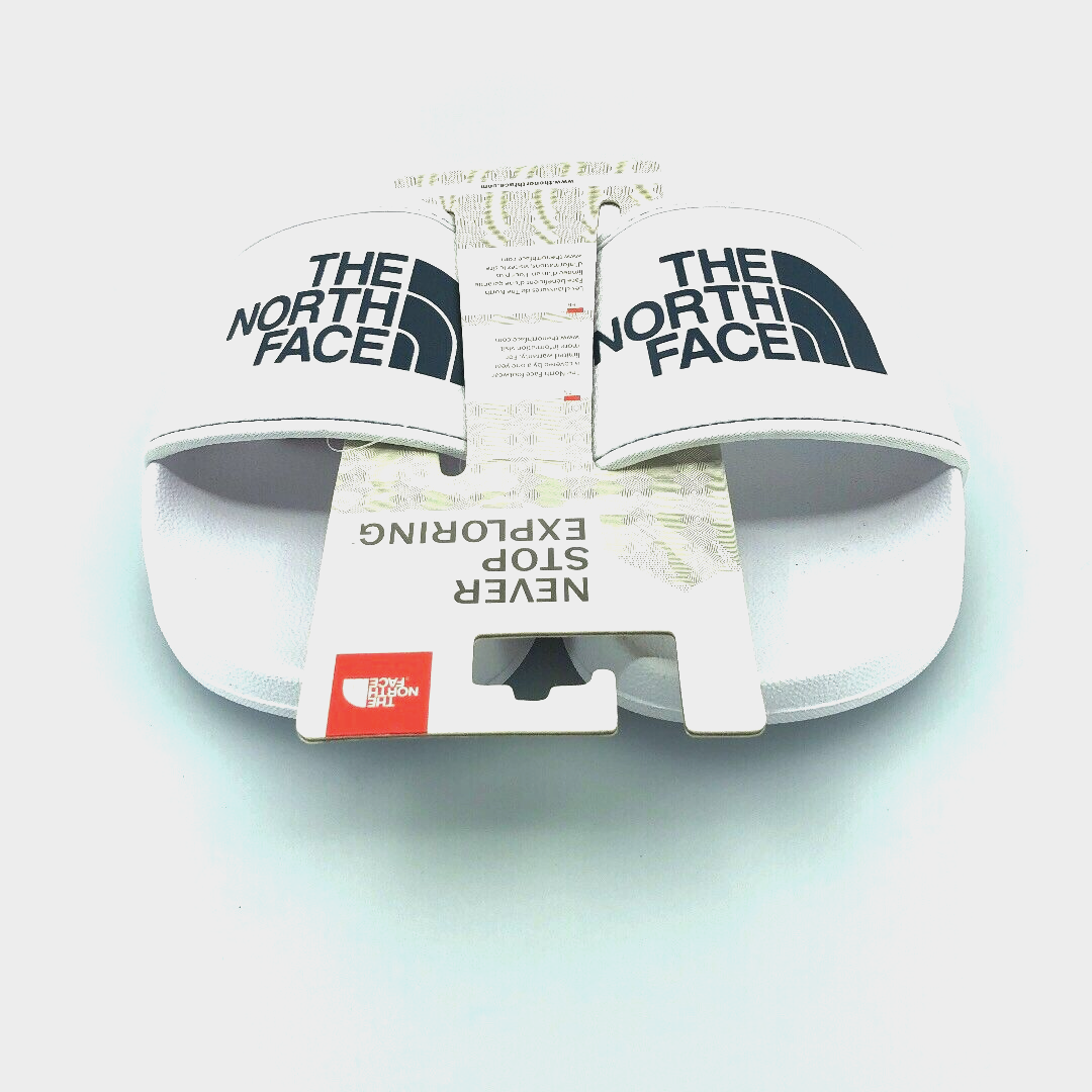 The North Face Basecamp Slide III Womens White Dark Blue Sandals