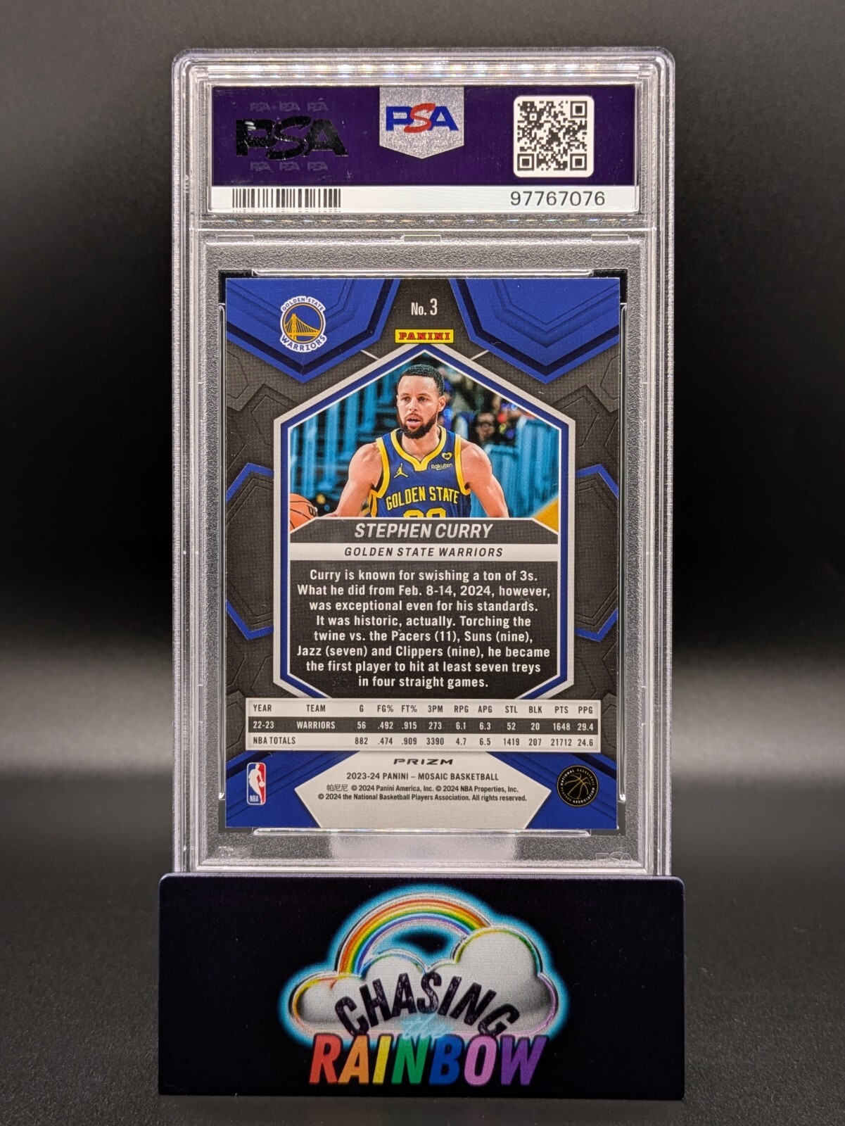 2023-24 Panini Mosaic - Stephen Curry #3 Fast Break Silver Mosaic 