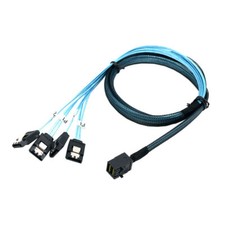 Mini SAS SFF-8643 Target to 4 SATA 7pin Host Hard Disk Data Server Raid Cable