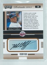 MICHAEL CUDDYER 2003 PLAYOFF PORTRAITS AUTO #D 26/100