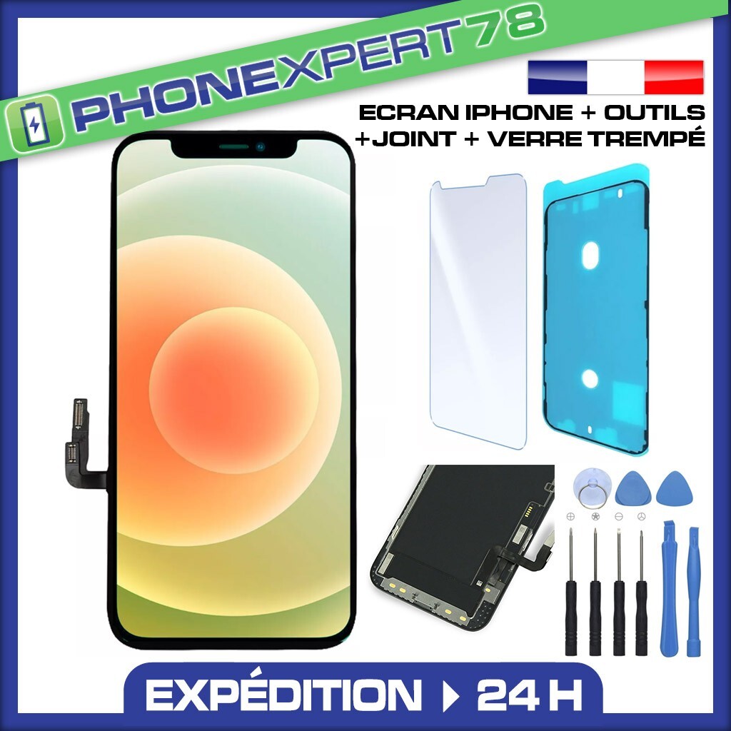 Écran OLED Pour IPhone X / 10 - CINQ TEQ - Neuf Avec Joint, Verre Trempé Et Outils