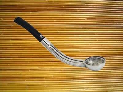 Pfeifenholm Falcon chrom silber gebogen Pfeifenstiel Unterteil Pipe Pipa