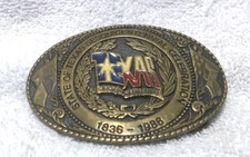 State Of Texas Sesquicentennial Celebration 1836-1988 Brass Buckle Great Vintage