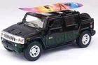 Diecast 1:40 Hummer H2 SUT 2005 with surf board in black