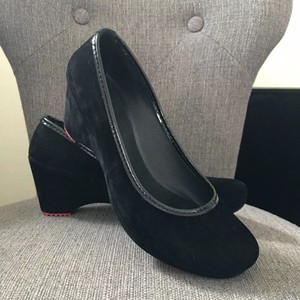 salto anabela vermelho