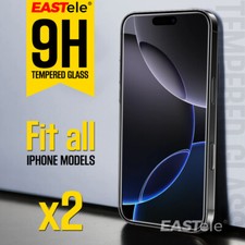 2xFor iPhone 18 Duo 17 16 15 14 13 12 11 Pro Max Tempered Glass Screen Protector