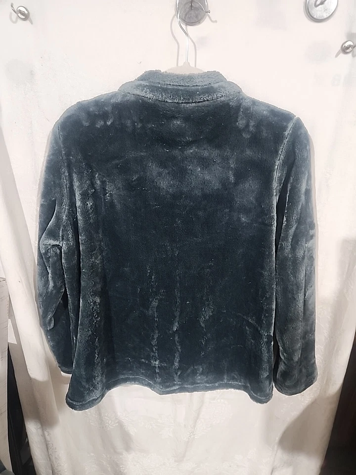 Chaqueta para mujer 32 Degrees Heat.  Piel sintética XL, felpa, sensación ultra suave, azul Foto 3 de 3