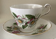 Vintage Regency English Bone China Tea Cup & Saucer Apple Blossom England