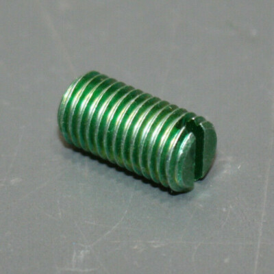 (10) Ilsco Ground Lug Screw 5/16''-24 x 5/8'', Green Slotted Set Bolt Bonding Stud