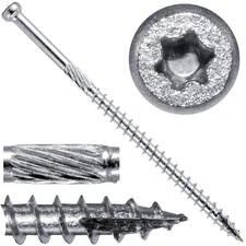 #8 Stainless Steel Finish Wood Screw - Exterior and Interior Use