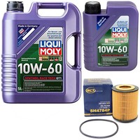 MotoröL Set GT1 10W-60 Liqui Moly 6 Liter + ÖLfilter FüR Opel Omega B 2.5 3.0 V6