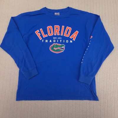 Florida Gators Shirt Youth Extra Large Blue Long Sleeve Spellout