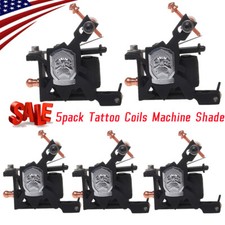 5-Pack Tattoo Supply Cast Iron 10 Wrap Coils Tattoo Machine Shader Black M403