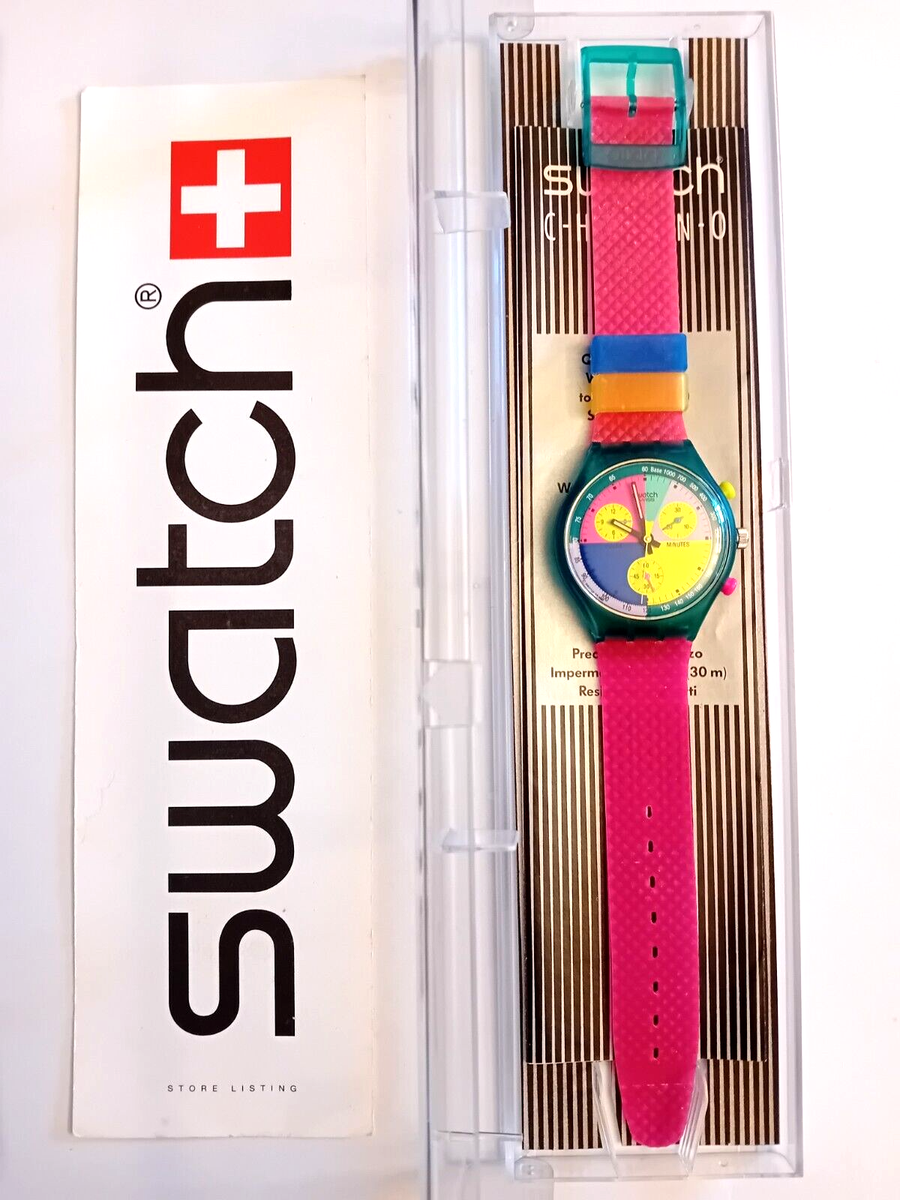 Swatch Chrono VARIANTE NOS Flash Arrow SCL100 1991 Vintage