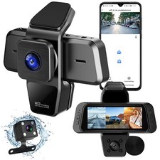 1080P FHD Dash Cam Front and Rear Triple Dash Camera WiFi G-sensor Night Vision