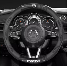 Coprivolante 15" pelle PU + fibra di carbonio per Mazda BT-50 CX-3 CX-30 CX-5