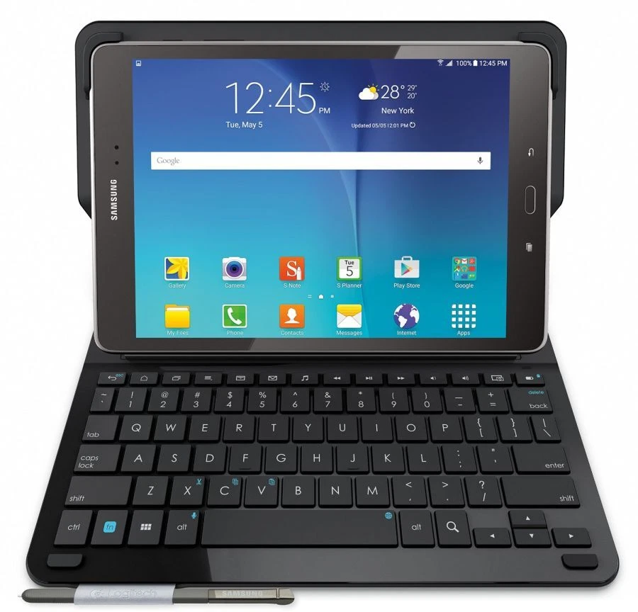 Funda con teclado Logitech Type-S Bluetooth para Samsung Galaxy Tab E 9,6 pulgadas (IL... Foto 2 de 2