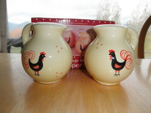 Vintage Kitchen Salt Pepper Shakers AUSTRALORP Chicken Hen ROOSTER Pitcher Jug
