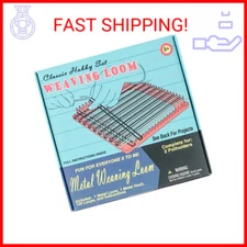 Pepperell Weaving Loom Retro Craft Kit, Red, 1 Count (Pack of 1)