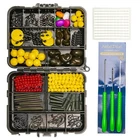 Complete 328pcs Carp Fishing Tackle Box Set High Carbon Hooks Swivels Angler Gea