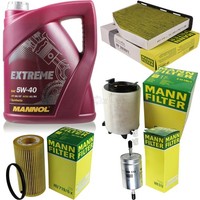 Mann Inspektionspaket 5L Mannol Extreme 5W-40 FüR Audi A3 2.0 Fsi Vw Touran