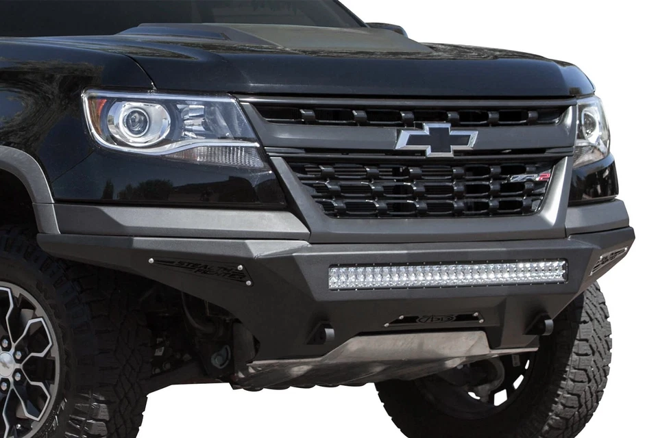For Chevy Colorado 17-20 Stealth Fighter Full Width Hammer Black Front HD Bumper Foto 3 de 4