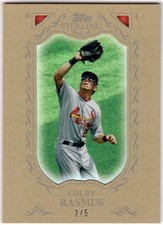 2009 TOPPS STERLING GOLD FRAMED #89 COLBY RASMUS S.L. CARDINALS *SET BREAK!* 3/5